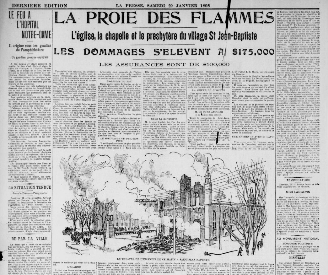 Article de La Presse, 29 janvier 1898